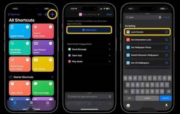 眉山苹果14锁屏维修店分享iPhone14升级iOS16.4后如何创建锁屏快捷方式 